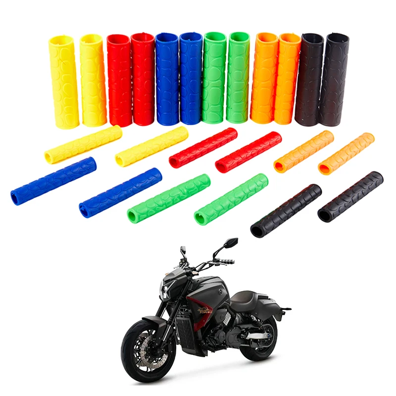 

2 Pairs Universal Motorcycle Handlebar Grip Brake Clutches Lever Cover Protector Soft Rubber Bar Brake Handle Silicone Sleeve