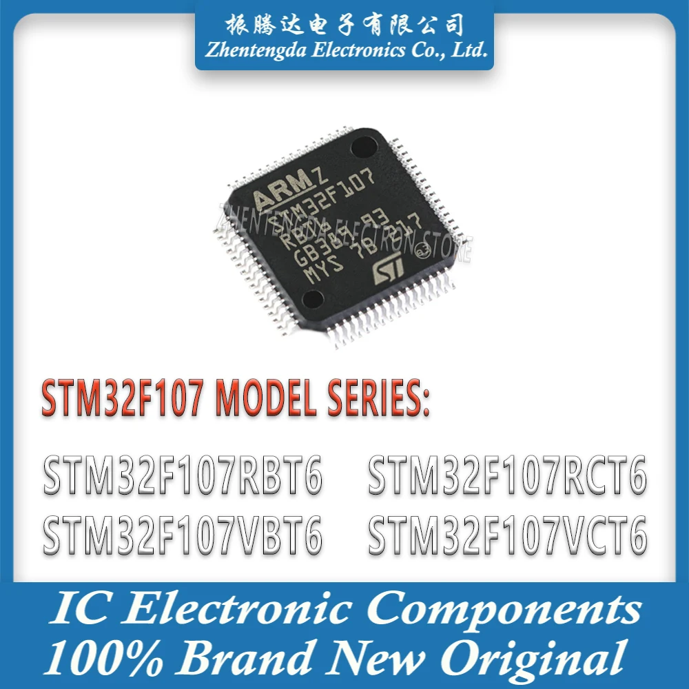 STM32F107RBT6 STM32F107RCT6 STM32F107VBT6 STM32F107VCT6 STM32F107 STM32F STM32 STM IC MCU Chip LQFP