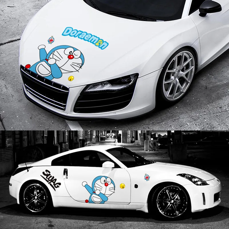 

1/2 шт. милые автомобильные наклейки, водонепроницаемые боковые двери, женские милые аниме царапины, солнцезащитные декоративные креативные...