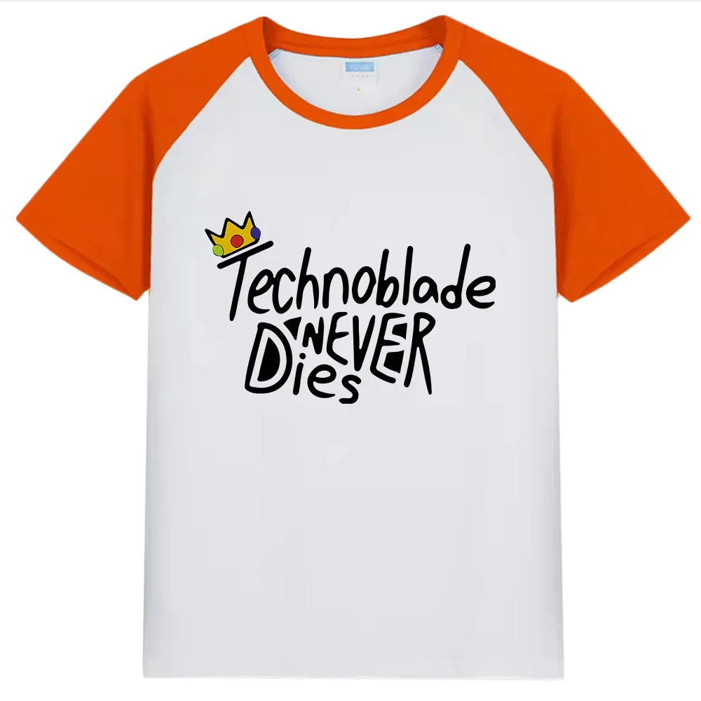 

Retro Dream SMP T-shirts Technoblade Never Dies T-shirt Kids Summer Clothes 100%Cotton Unisex Game Anchor Girls Casual Boys Tees