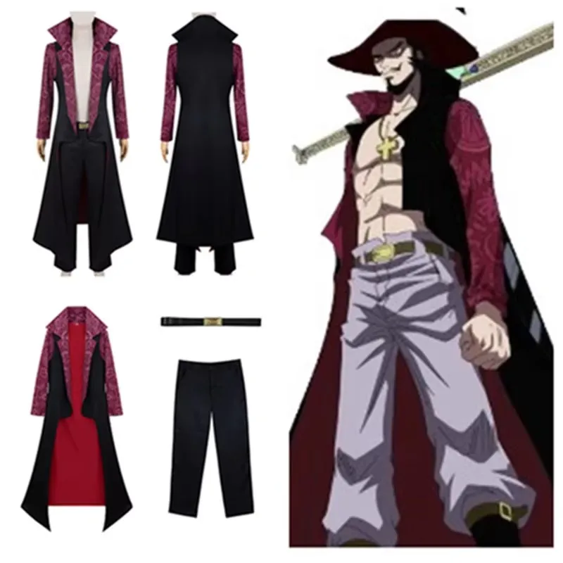 Костюм для косплея Dracule Mihawk с героями аниме костюм фэнтези мужской пиджак брюки