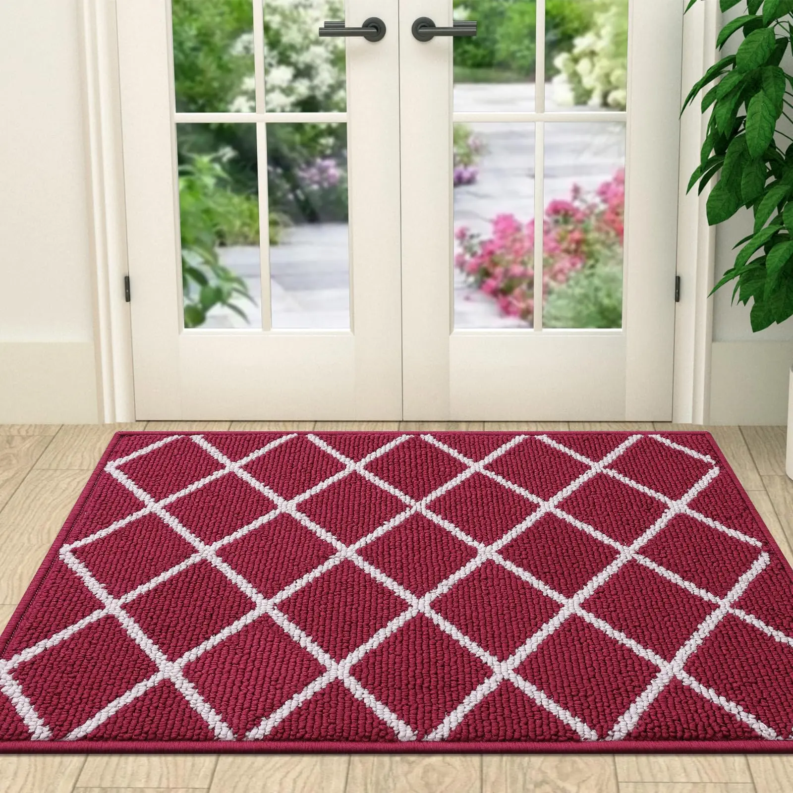 Kitinjoy Крытый коврик для входной двери Нескользящий впитывающий устойчивый к