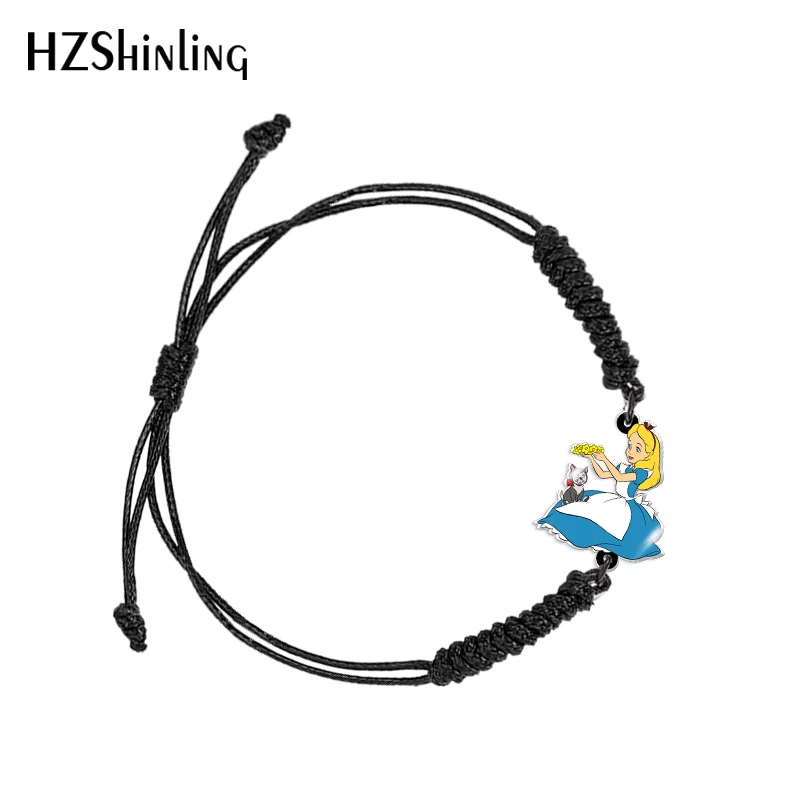 Браслет Алиса в стране чудес плетеный акриловый браслет с мультяшным принтом