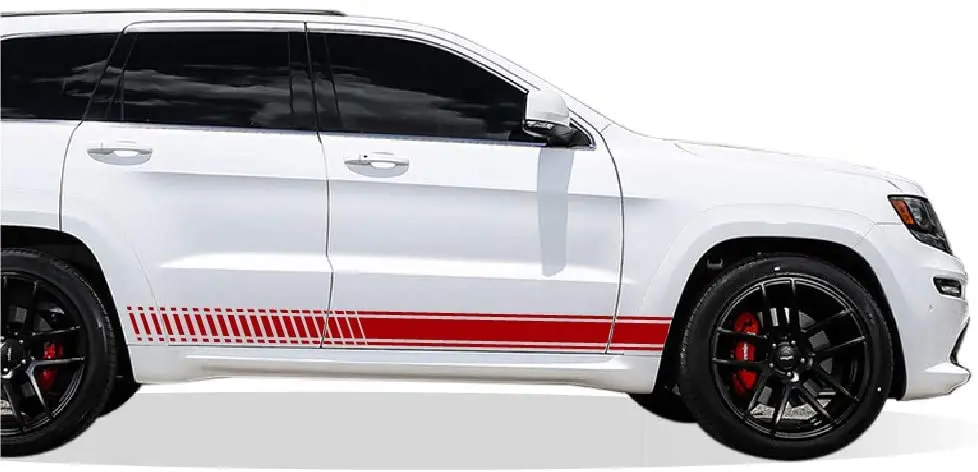 

Набор наклеек с боковыми полосками для гонок, графические наклейки, совместимые с Grand cherokee2 шт.