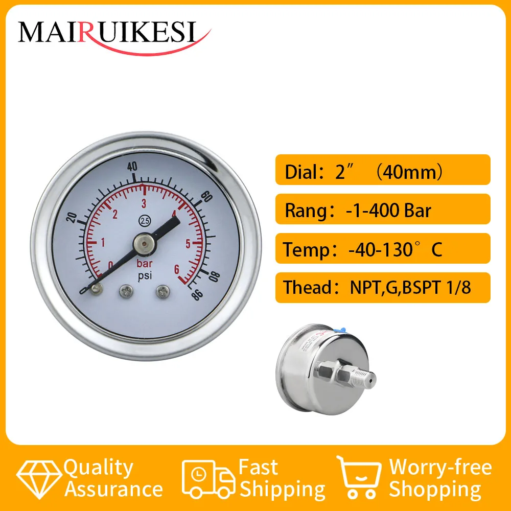 

Манометры из нержавеющей стали 40 мм 2,5%