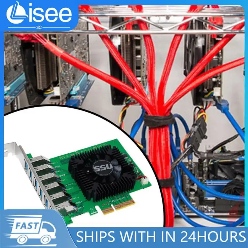 

For Btc Mining Miner Pci-e Slot 4x To 16x Usb3.0 Computer Expansion Card Adapter Rear Interface X4 20gbps Riser Card Adapter