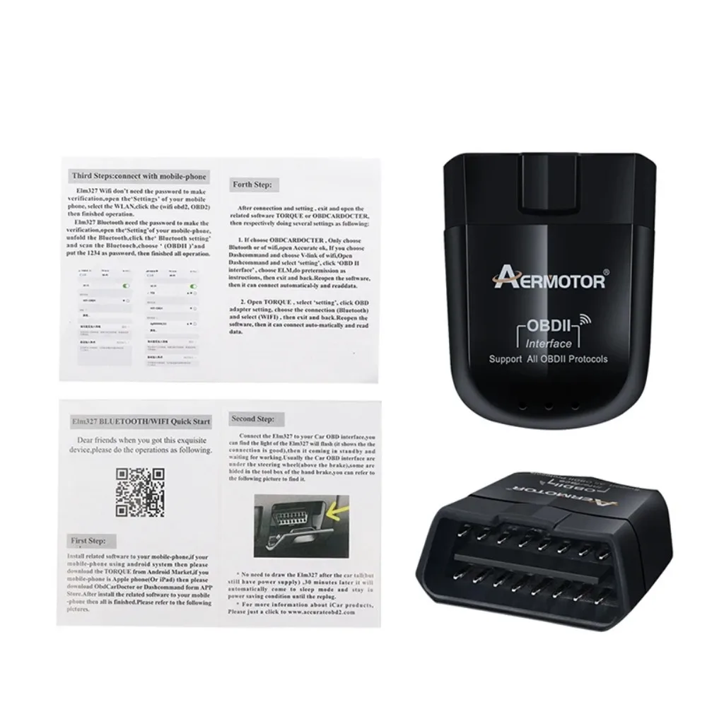 Фото Новейший чип ELM327 V1.5 OBD2 считыватель кодов WiFi AER PIC18F25K80 BT 4.0 OBD2 Инструмент для диагностики автомобильных неисправностей Поддержка Android/IOS №2