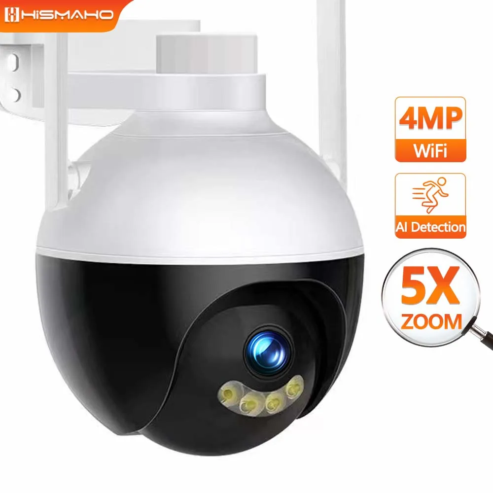 

2K 4MP IP Camera WiFi 5X Zoom FHD Outdoor 1080P PTZ Security Protection CCTV Video Surveillance Motion Detection ICsee