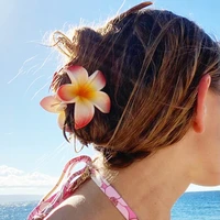 2022 new gradient lily hair claw women cute summer beach ponytail clip shark hairpin egg flower barrettes hair accessories