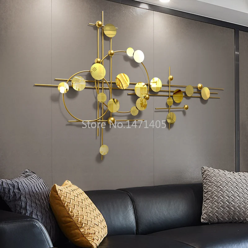 

Европейская простая Роскошная железная настенная декорация, металлическая 3D подвеска для гостиной, креативное украшение для дома и ресторана