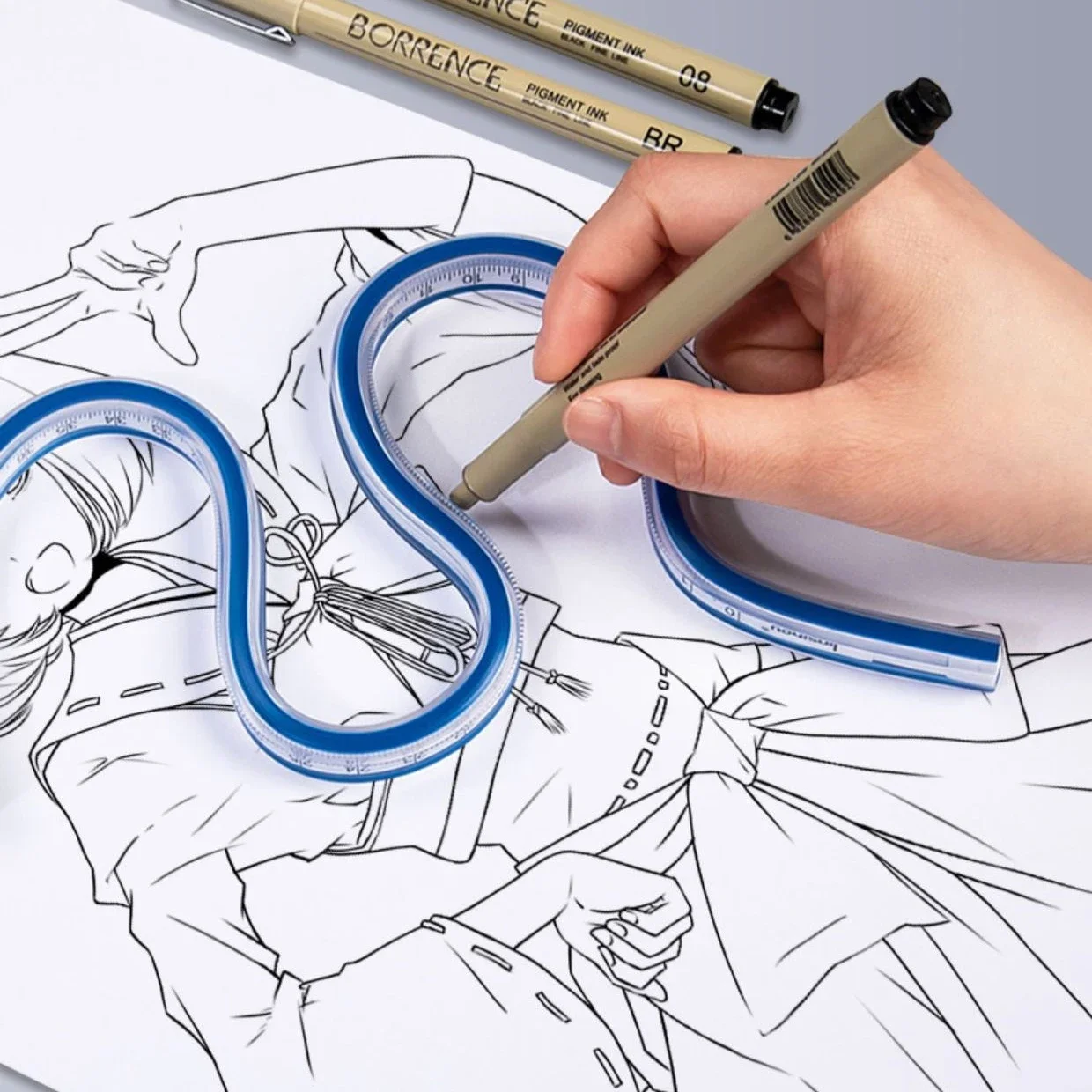 Гибкая изгибающаяся Линейка Инструмент для черчения чертежей шкала на