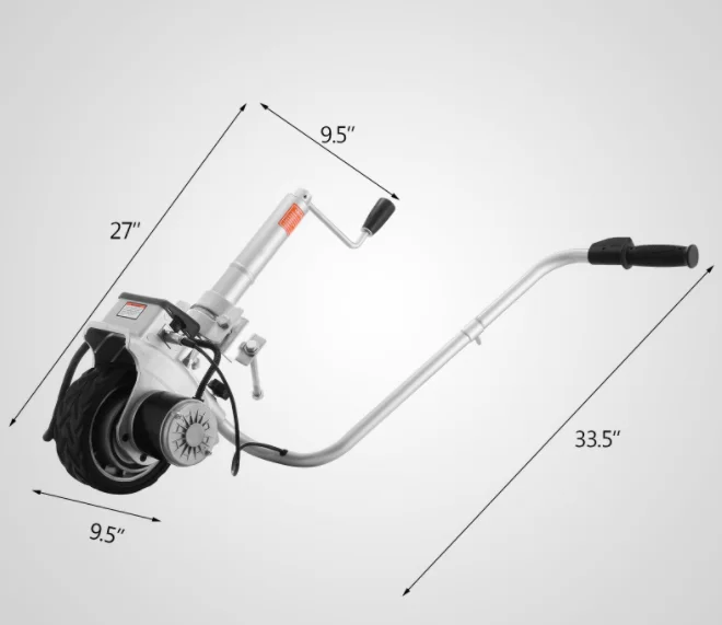 Электрический прицеп Dolly Valet 12 В мини-перемеситель 3 прицепа жокейское колесо