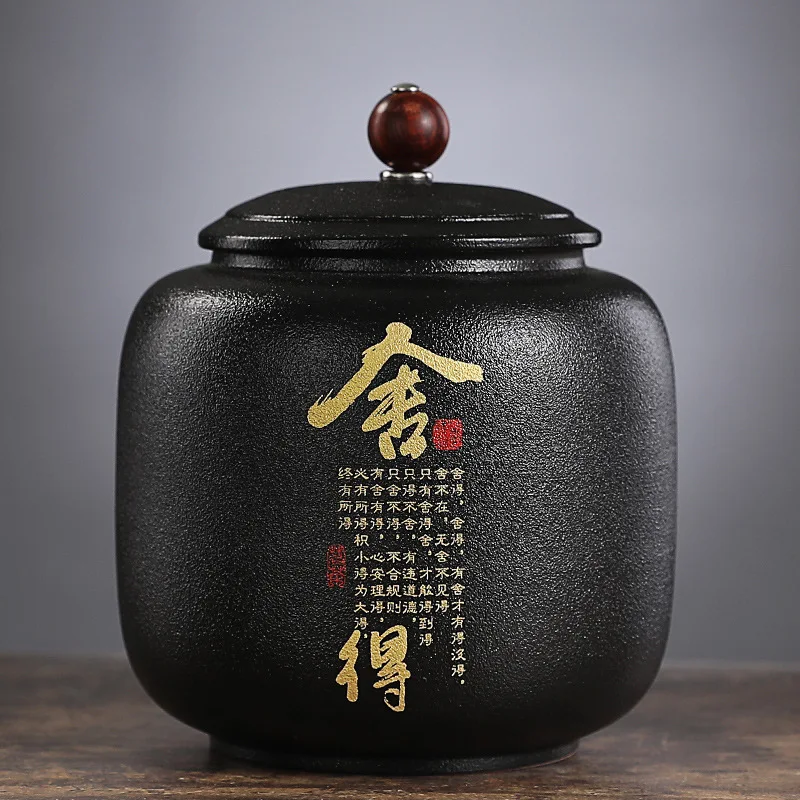 

japanese tea jasmine Box Fashion Art Seal tea coffee sugar storage jars Ceramic Container Design potes de cozinha green tea