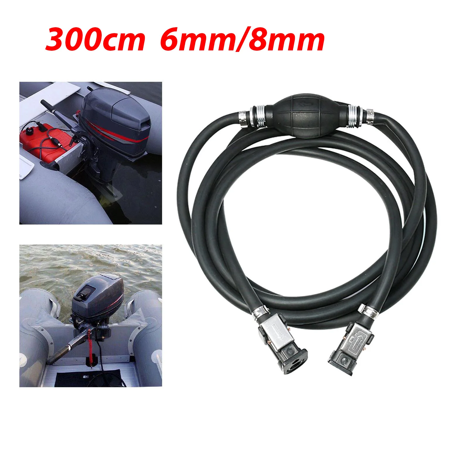 

6mm/8mm Boat Outboard Fuel Line Hose Petrol Fuel Tank Pipe Fitting Connector Kit For Yamaha Outboard Engine Motor