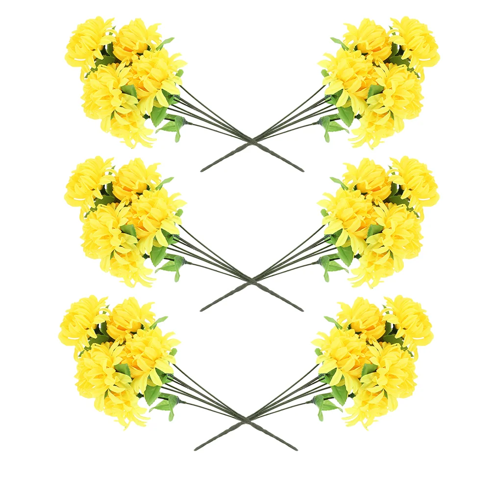 6 связок искусственный букет декор цветочное украшение для могила кладбища