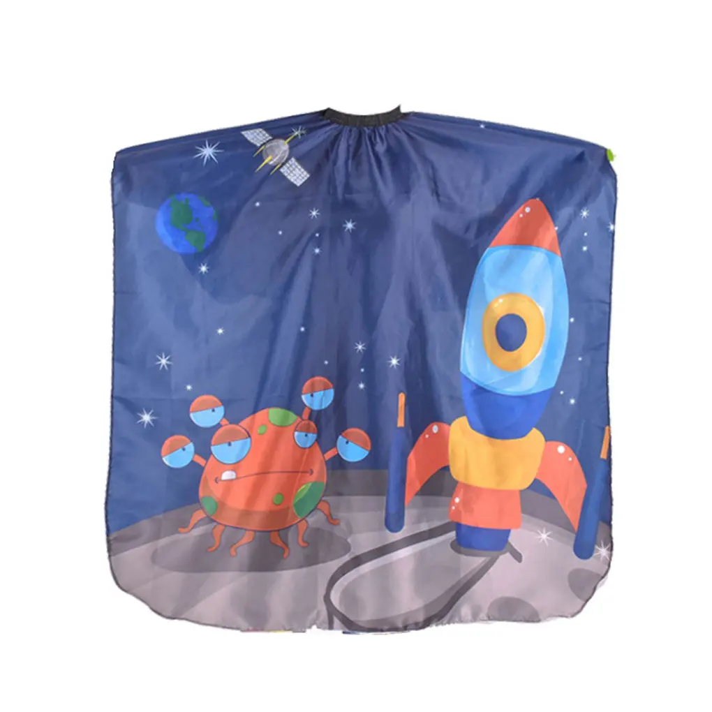 

Children s Haircut Cape Apron Space Hairdressing Gowns Cartoon Lightweight Fabric Household Toddlers Kids Styling