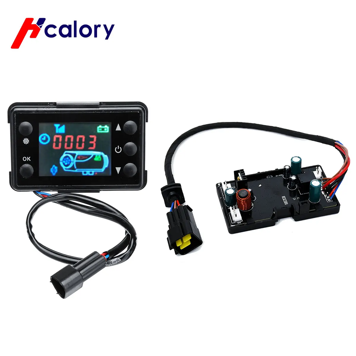 Hcalory 12V 24V LCD Monitor Switch+Remote Controller Accessories For Car Track Diesels Air Heater Parking Heater Car Accessories