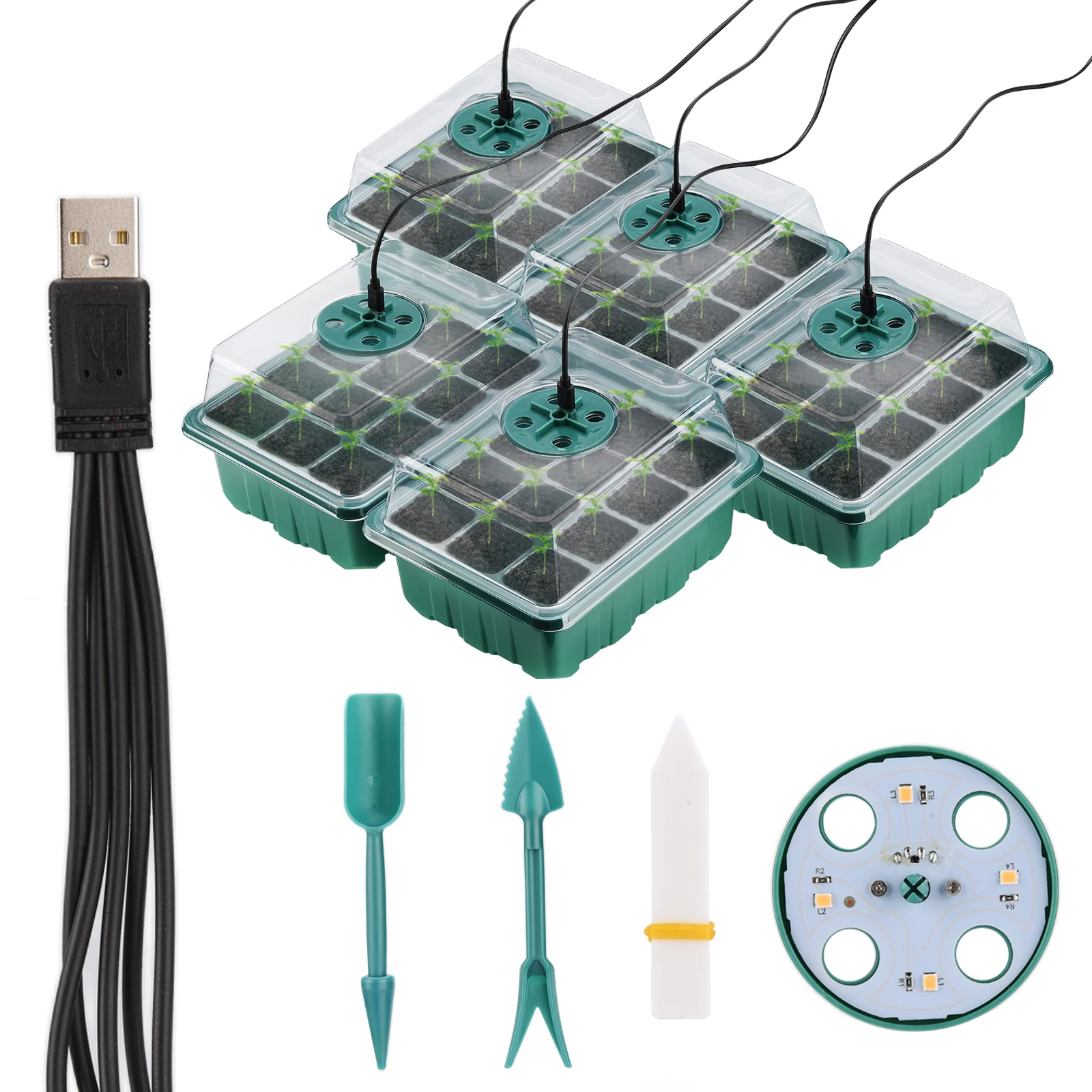 S Clear Lids Tags Gardening Tools Plant Growing Kit