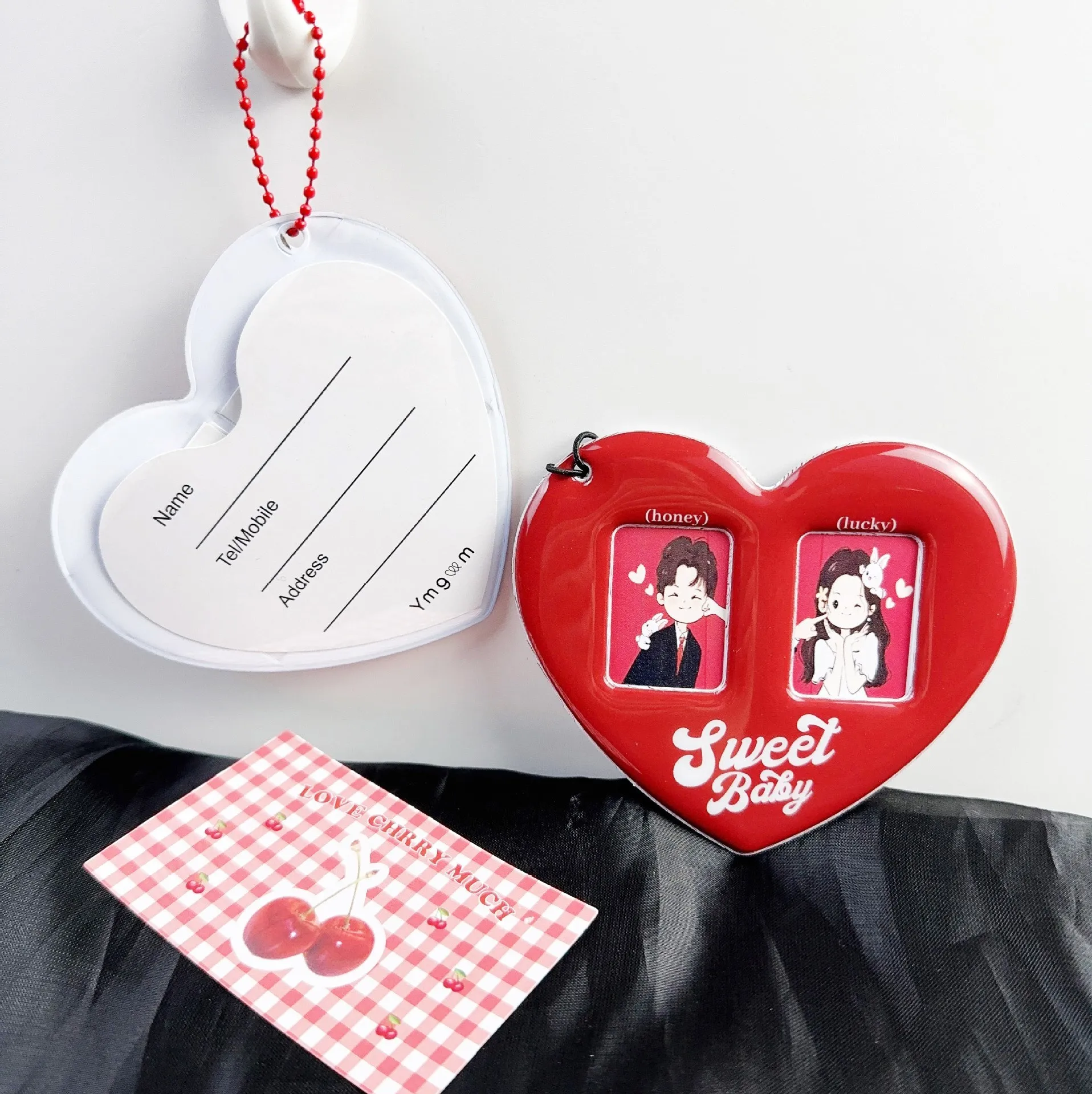 

Love heart 3inch Kpop Photo Card Holder Kawaii Idol Photo Protective Display Sleeves photocard holders Korea Stationery