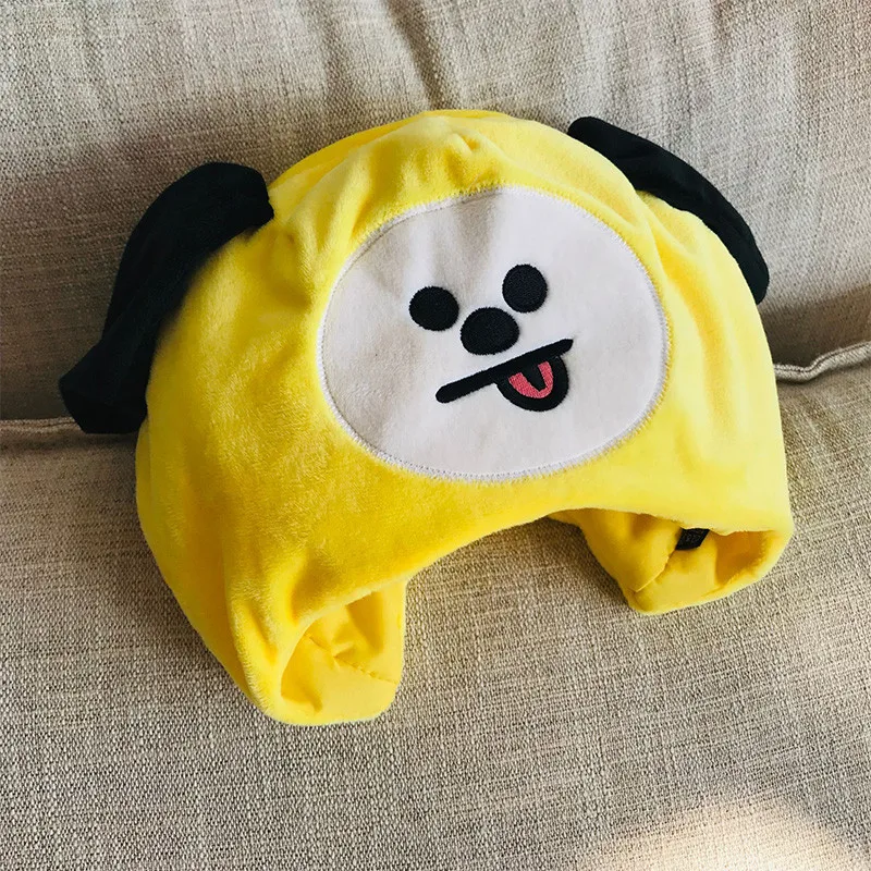

Новинка корейский стиль Kpop Bangtan Boys мультяшный Кролик Собака Большая головная шапка хлопок зимняя теплая плотная шапка милый стиль женские п...