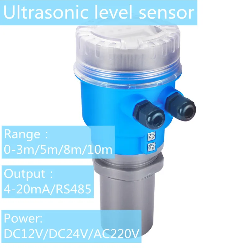 

5m Range RS485 non contact Ultrasonic Water Tank Level sensor Meter 4-20ma Level transmitter