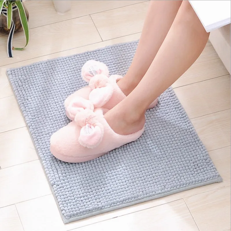 

Floor Mat Bathroom Absorbent Non-slip Short Plush Chenille Mat Rubber Bathroom Mat 40*60CM Bathroom Absorbent Mat Non-slip Mat