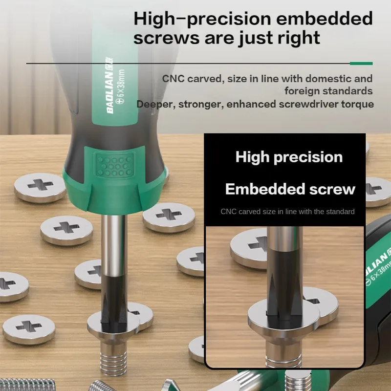 Портативная Мини-отвертка BaoLian Нескользящая Изолирующая Ручка