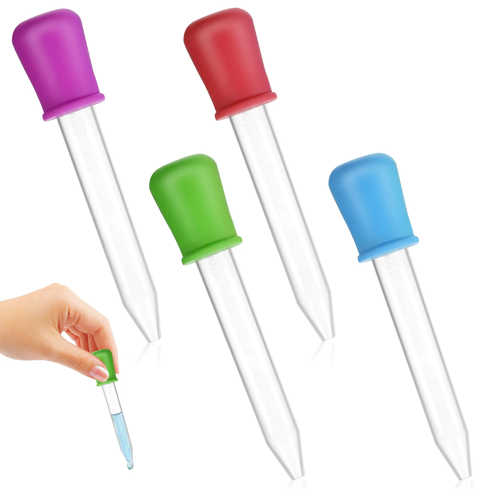 

4Pcs Clear Food-grade Glass Droppers Eye Dropper Eyedropper Device Glass Eye Dropper Liquid Droppers