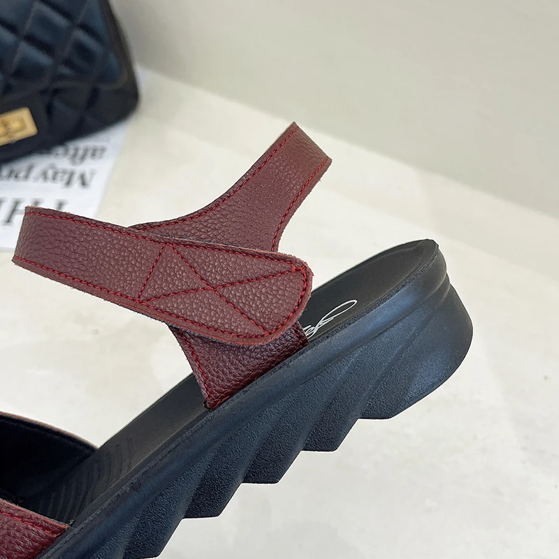 2023 Women Sandals Back Strap Female Sandals Summer Outdoor Women's Sandals Beach Casual Shoes Soft Flats Hook&Loop Anti-slip