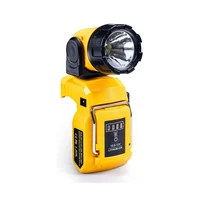 portable spotlight led warning light work lamp flashlight usb charger for dewalt dcb120 10 8v 12v li ion battery yellow
