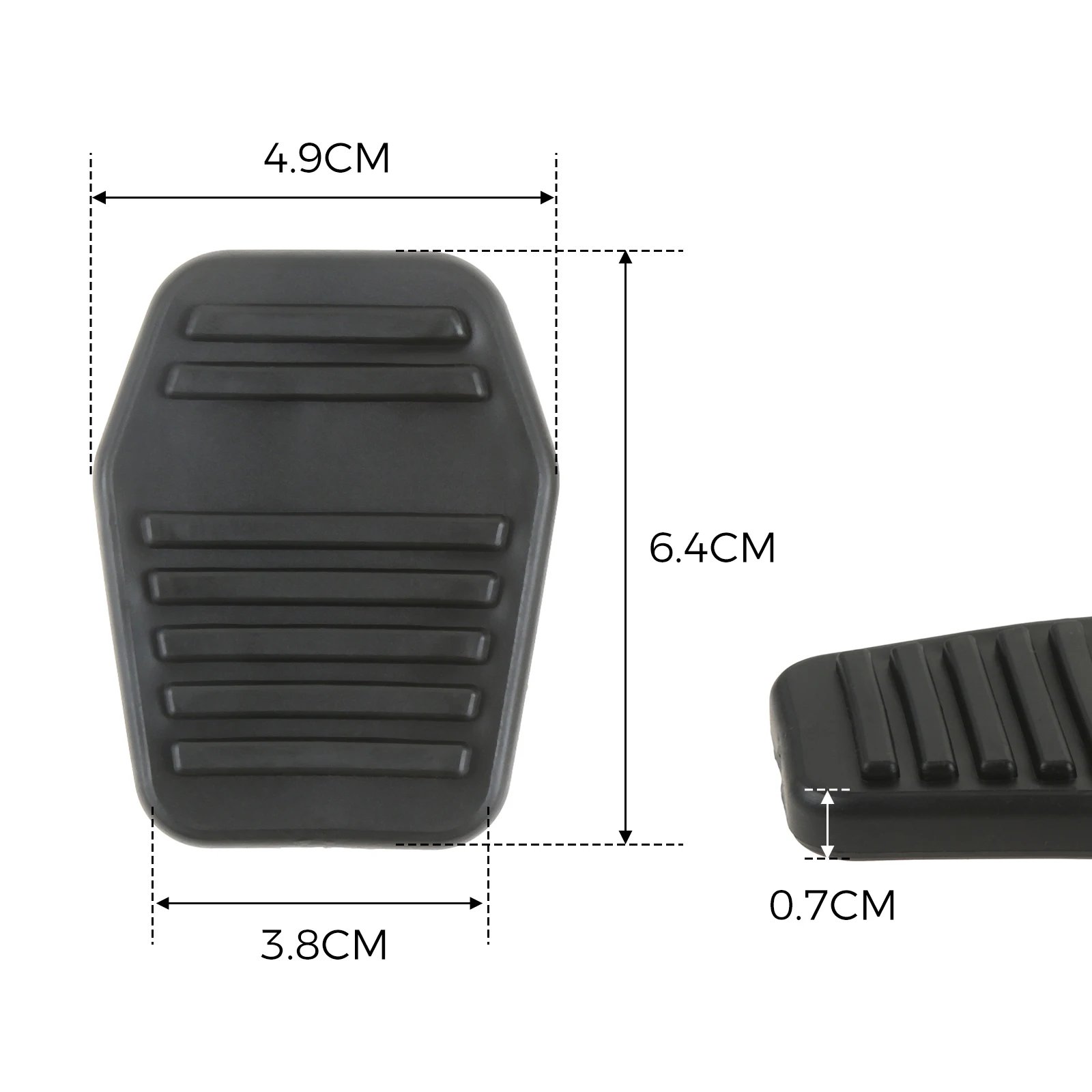 2Pcs Rubber Brake Clutch Foot Pedal Pad Covers 6789917 For Ford Focus MK1 Fusion JU Mondeo MK3 Scorpio Fiesta 5 Transit Connect images - 6