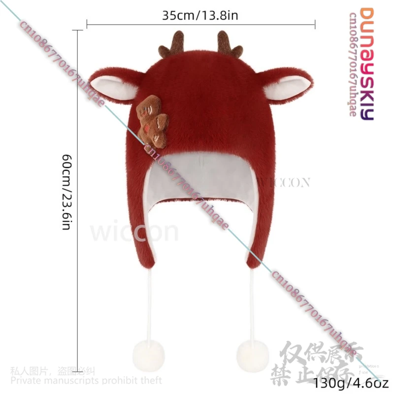 Рождественский карнавальный костюм 2024 пушистая шапка-ушанка кепка платье Kawaii