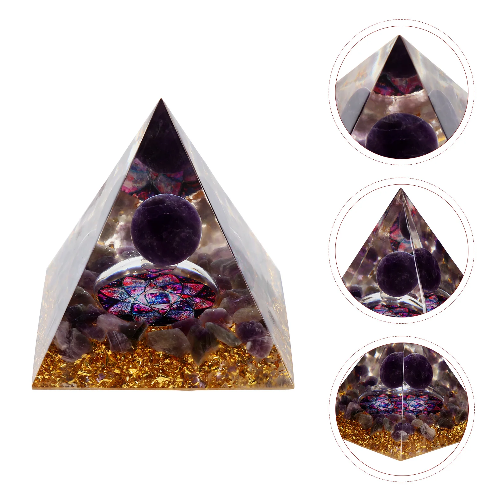 

Car Dashboard Ornament Office Desk Pyramid Craft Living Room Pyramid Adornment