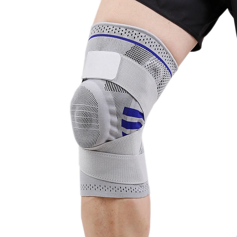 

Наколенник для артрита, силиконовый пружинный компрессионный рукав для баскетбола, бега, рукав для колена, поддержка спорта