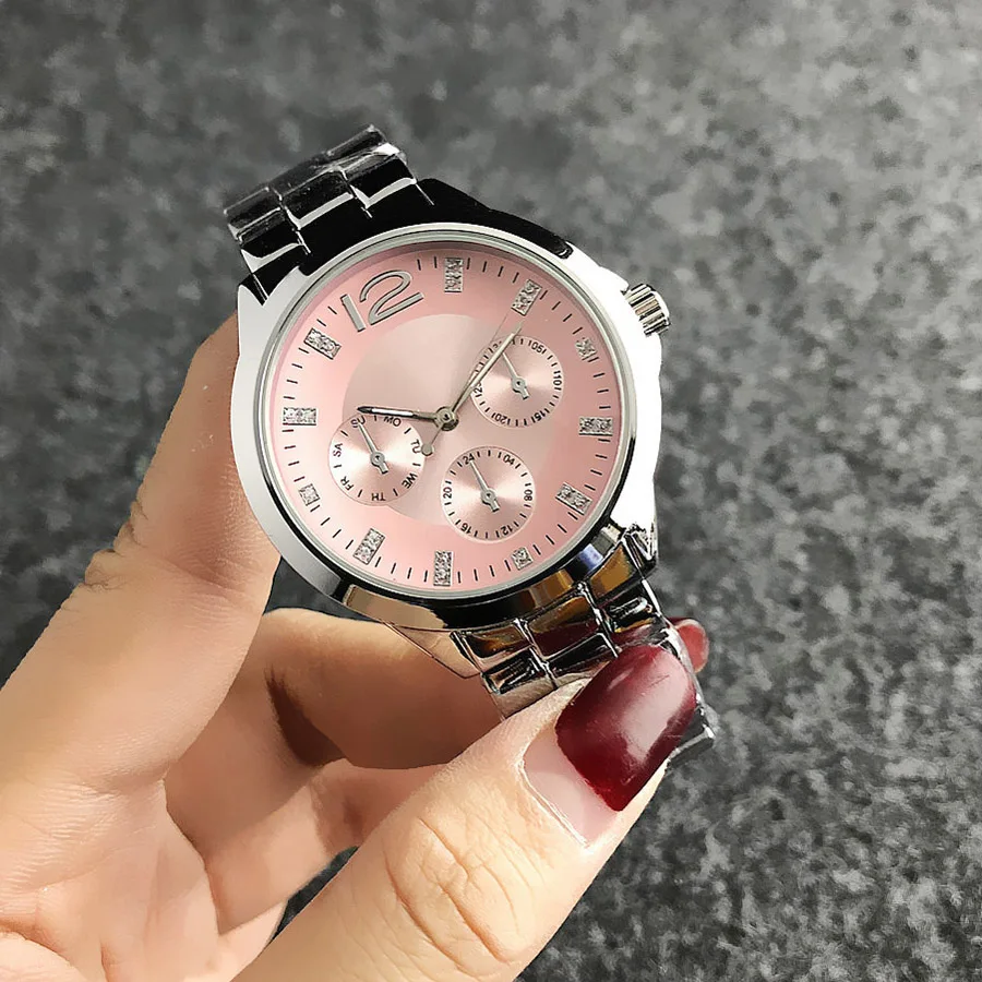 Brand Wrist Watches Women Girl Ladies Style Quartz Casual Steel Metal Band Clock fo03