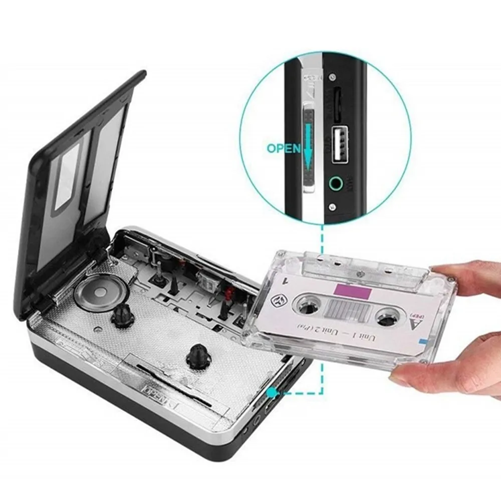 Портативная Кассетная машина Walkman аудио плеер лента транскрибция U диск в стерео
