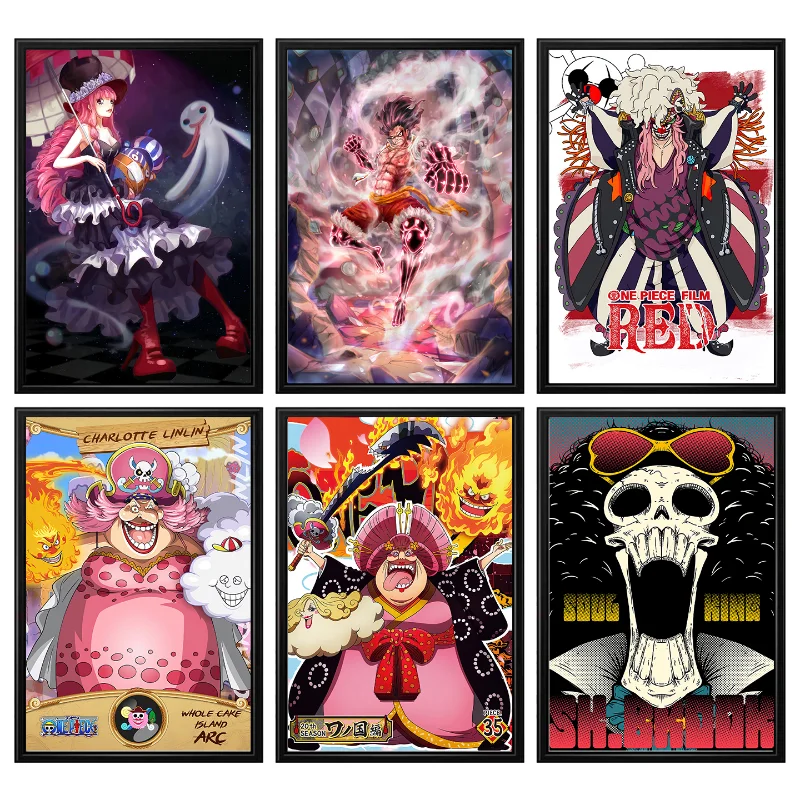 Bandai One Piece Classic Japanese Anime персонажи Perona BIG MOM холст живопись комната украшение эстетическое искусство