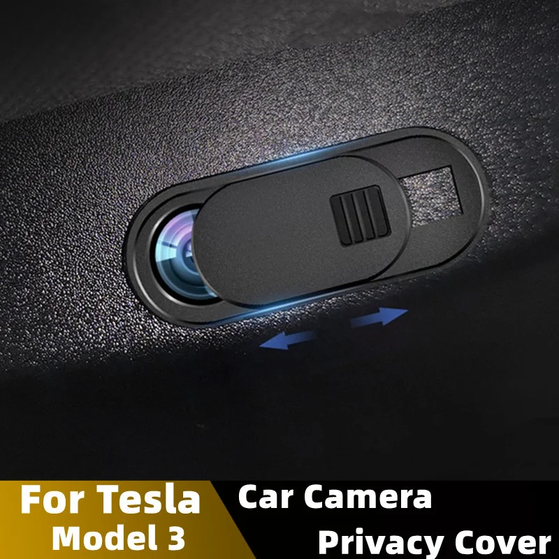 

3pcs Camera Privacy Protective Cover For Tesla Model3 2017-2021 Black Ultra Thin Webcam Lens Occlude Patch Auto Accessories