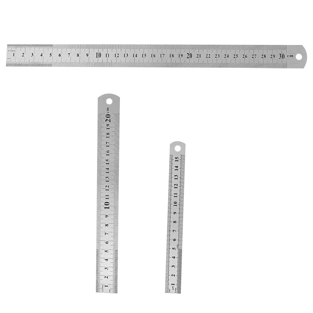

Double-sided Graduated Ruler Stainless Steel Straight Metal Convenient Rulers Drawing Dual Woodworking Student Students