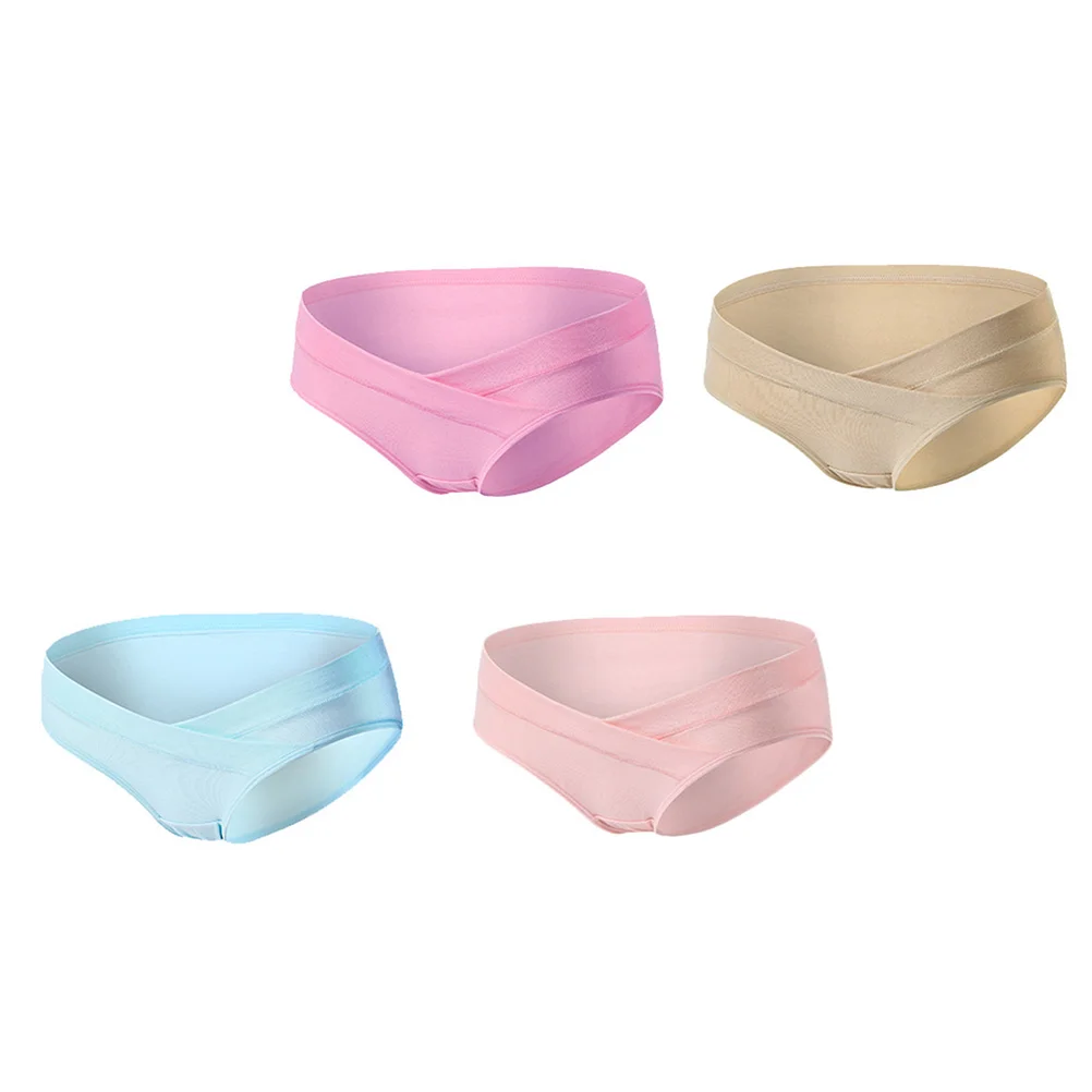 

4 Pcs Maternity Antibacterial Pregnant Undies Pregnancy Accessories Supple For Women Underpants Low Waist