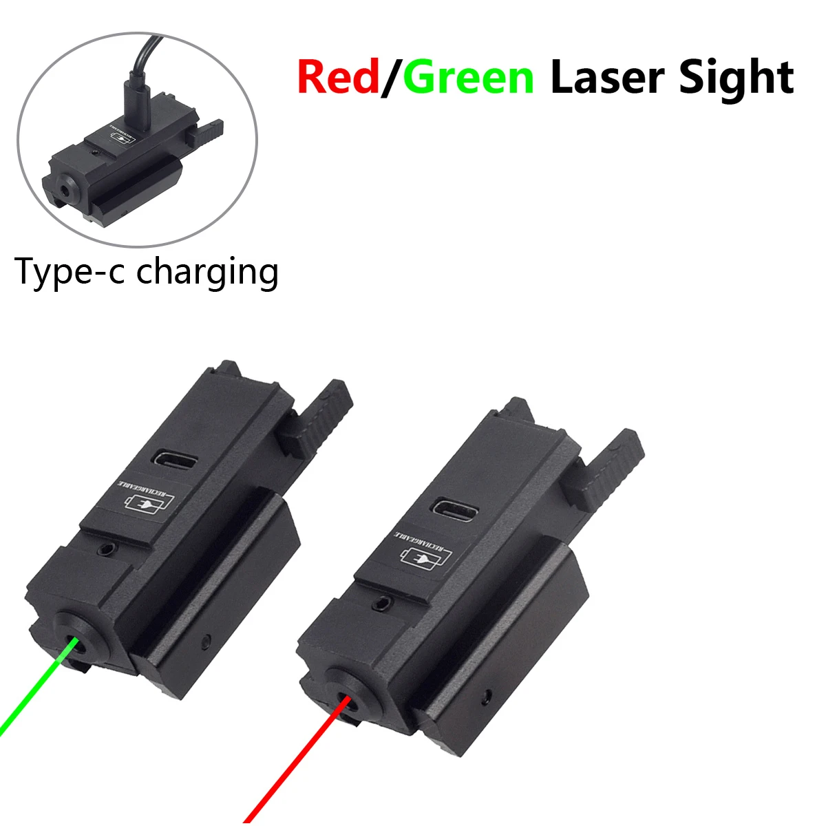 

Outdoor USB rechargeable Green/Red Aiming Point Laser 11/20mm Rail with Picatinny Weaver Outdoor Tactical Gun Accessories