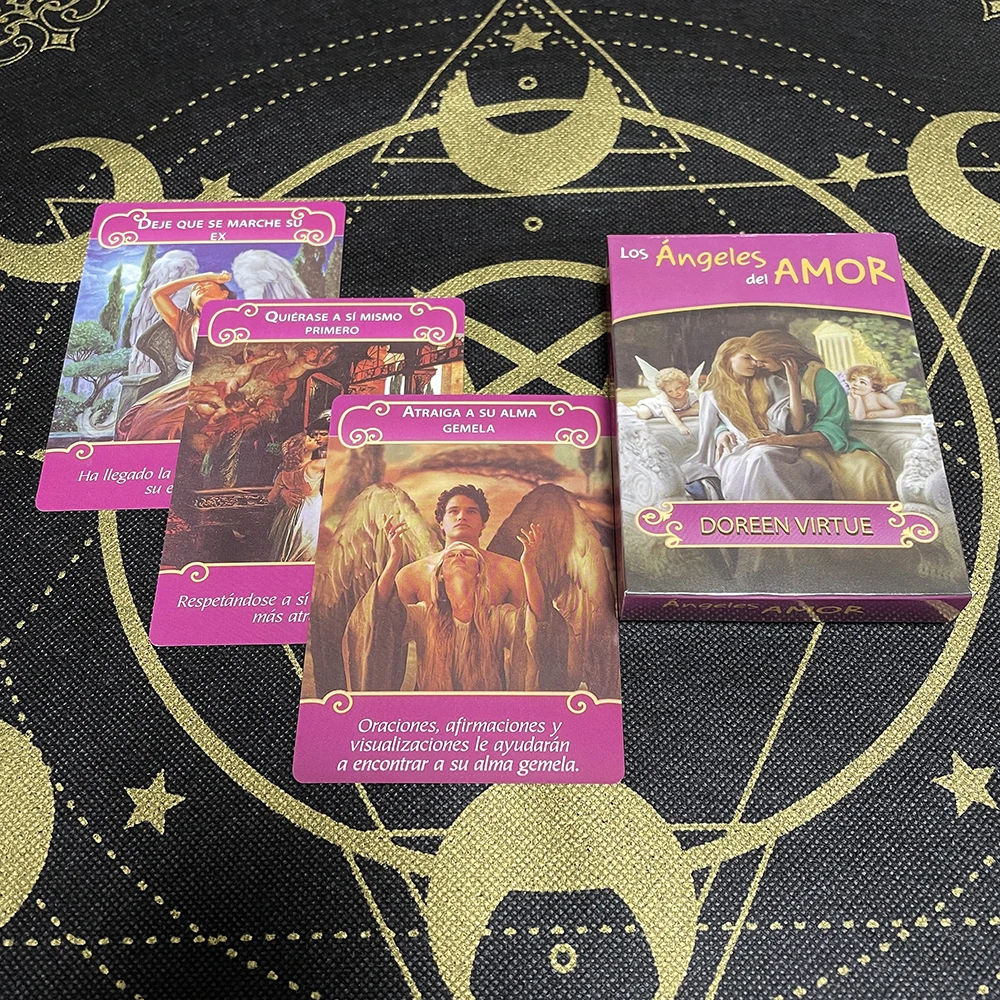 

Spanish Tarot Romance Oracle Card Game for Couples Oraculos Fate Deck Box for Fortunetelling Fate Predictions Cards