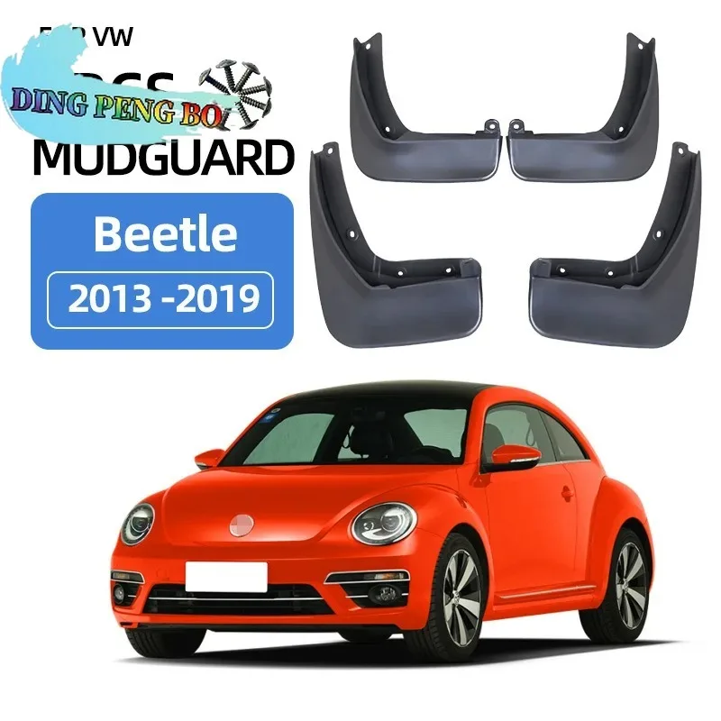 

Для VW Beetle (A5) 2013-2019 Брызговики Передние и задние брызговики 2013 2014 2015 2016 Комплект формованных брызговиков