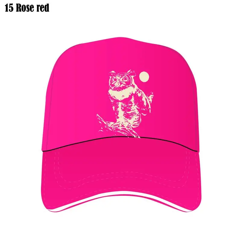 

Great Horned Owl Bill Hats Mens Screen Printed Bill Hats Owl And Moon Art Bill Hats Nature Cap Men Custom Hat