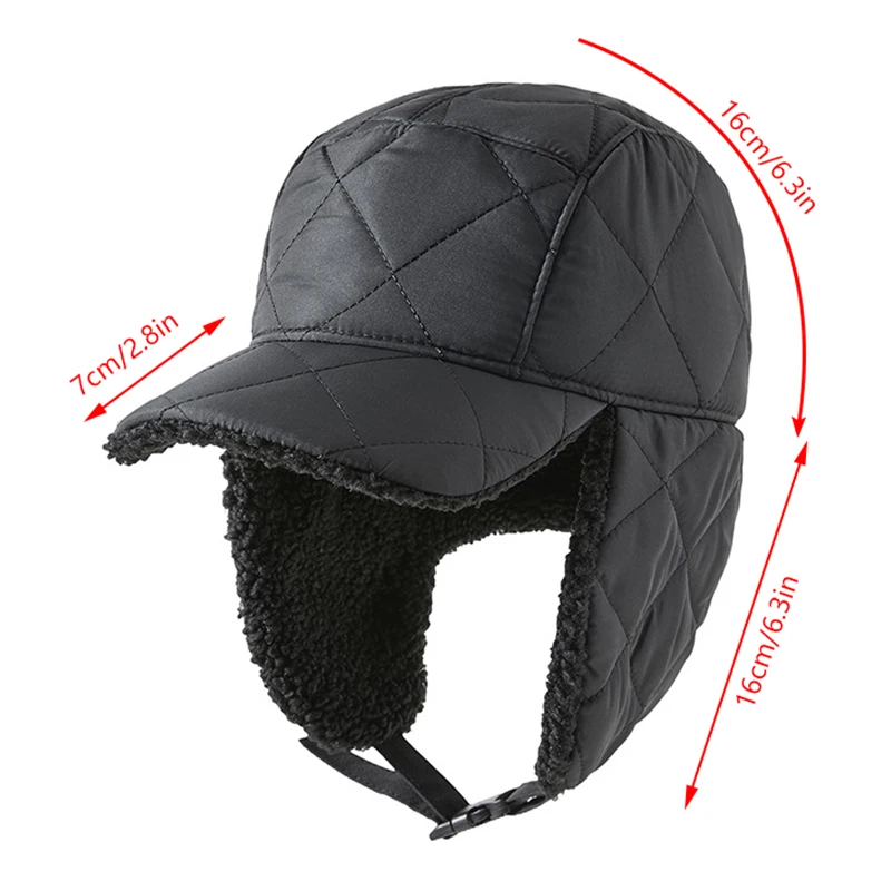 Зимняя плюшевая шапка с ушками для мужчин и женщин ветрозащитные теплые уличные