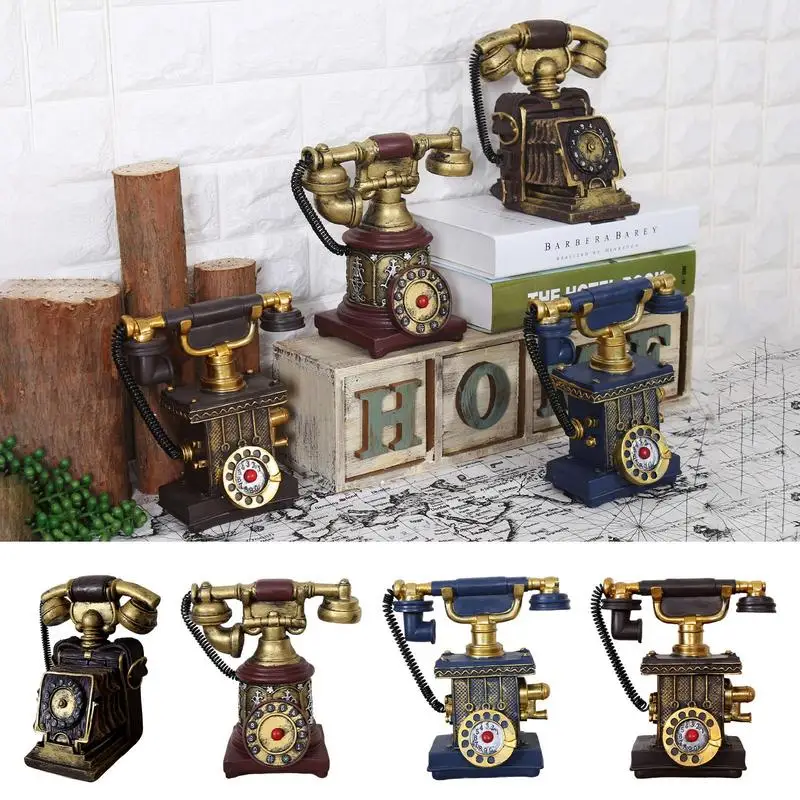 

Retro Telephone Money Bank Money Saving Box Home Decor Creative Children's Savings Toys Gift For Friends Kids Desk Decor