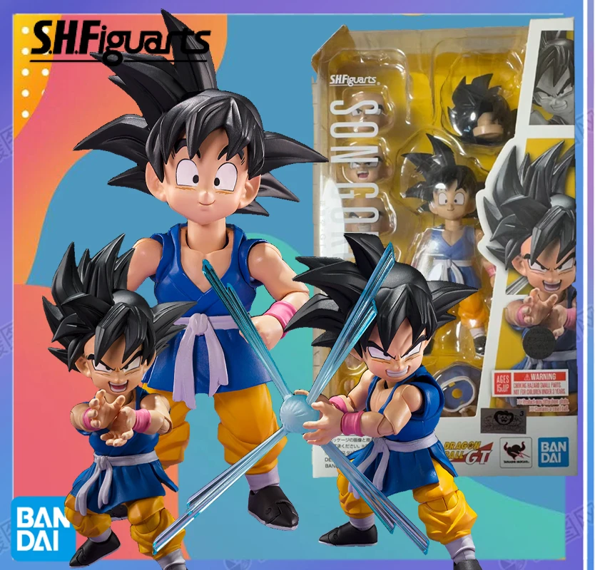 В наличии оригинальные Bandai OriginalSHF Dragon Ball серии Teenage Son GokuGT сборные игрушки для
