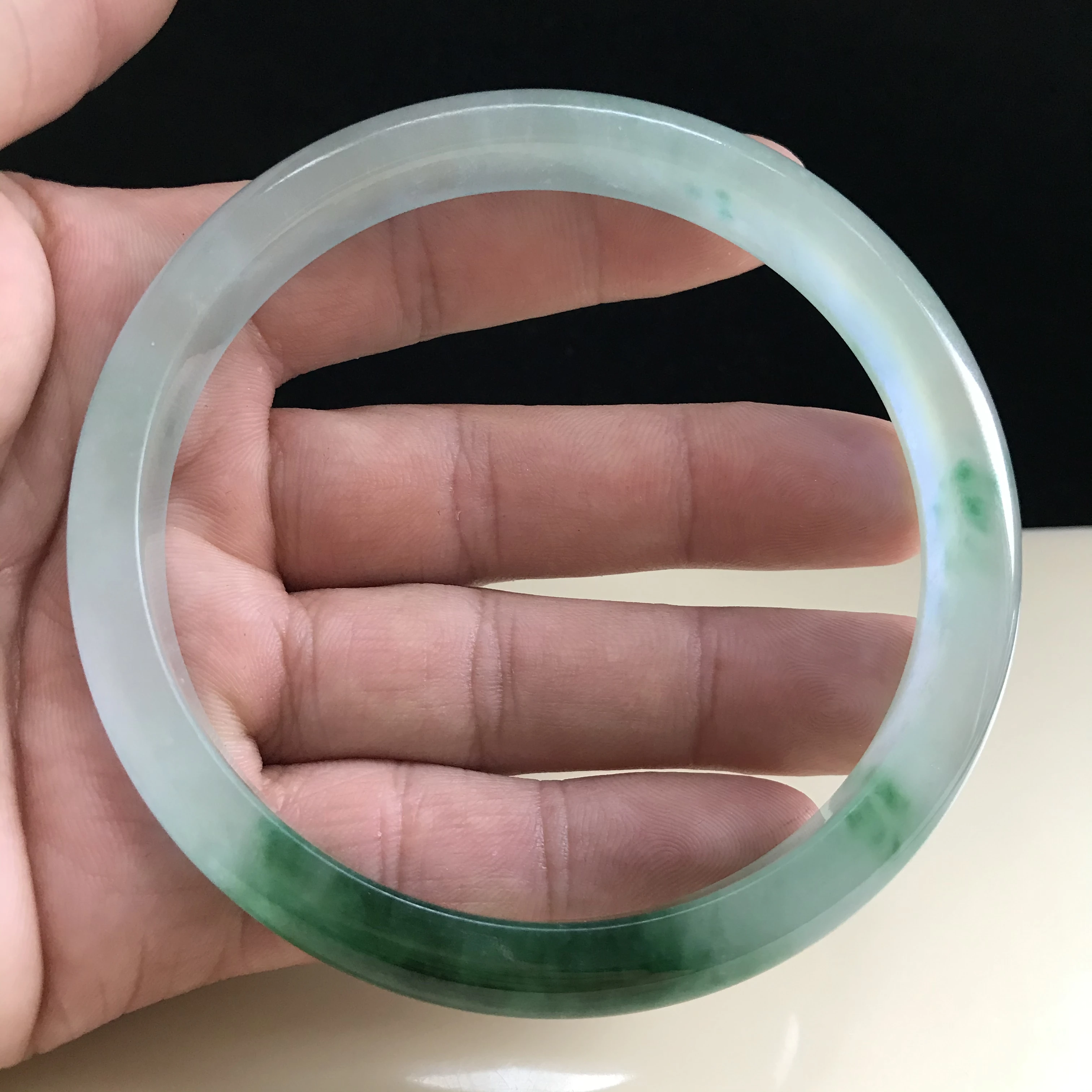 

Burma 100%Genuine High-end Jadeite Bracelet Jewelry Jade Bangles For Women 80mm (With Certificate)