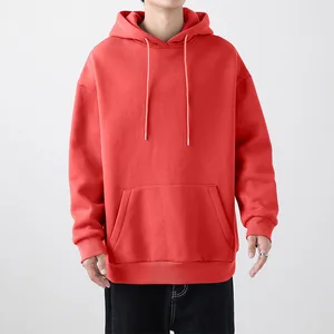 2022 Autumn Winter New Hooded Hoodies Men Solid Basic Sweatshirts Casual Jogger Pullovers Y2K Tops H