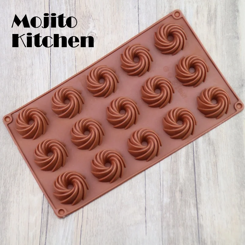 

Mini Muffin 15 Holes Silicone Round Mold DIY Cupcake Cookies Fondant Baking Pan Non-Stick Pudding Steamed Cake Tool Pastry Mold